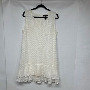 BCBGMaxAzria Cream Textured Mini Dress